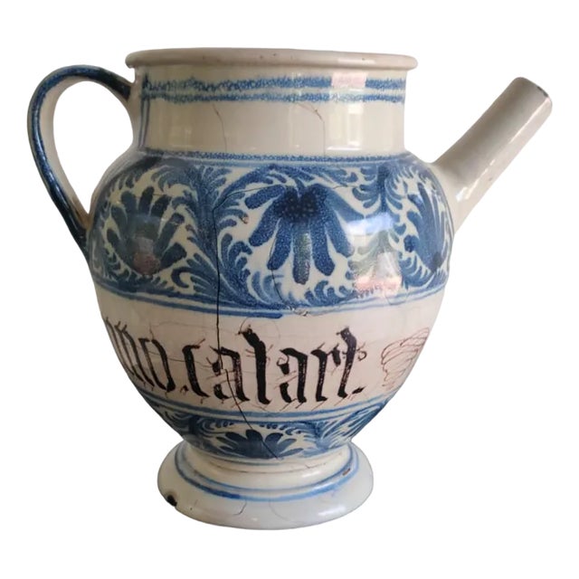 Majolica Apothecary Jar or Jug by Bassano, 1900s For Sale