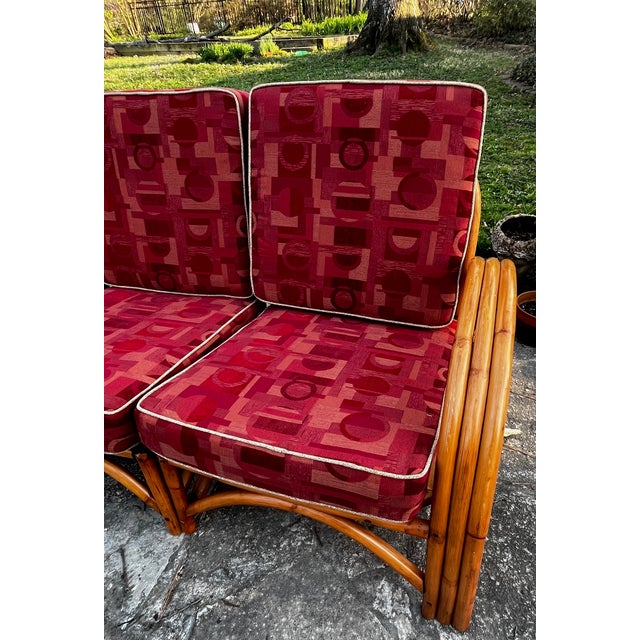 Brown Restored Pretzel Sofa & Lounge Chair Set- 2 Pieces For Sale - Image 8 of 9
