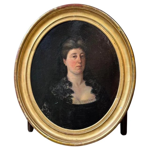 Portrait of A Basque Lady, 1800s, Oil on Canvas, Framed For Sale - Image 6 of 6