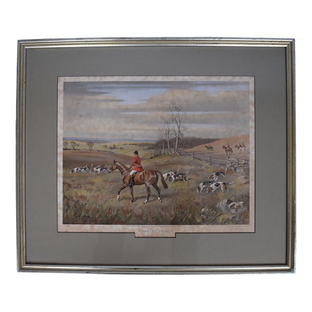"Working It Out" Foxhunting in America 1941 Derrydale Print by Franklin B. Voss For Sale