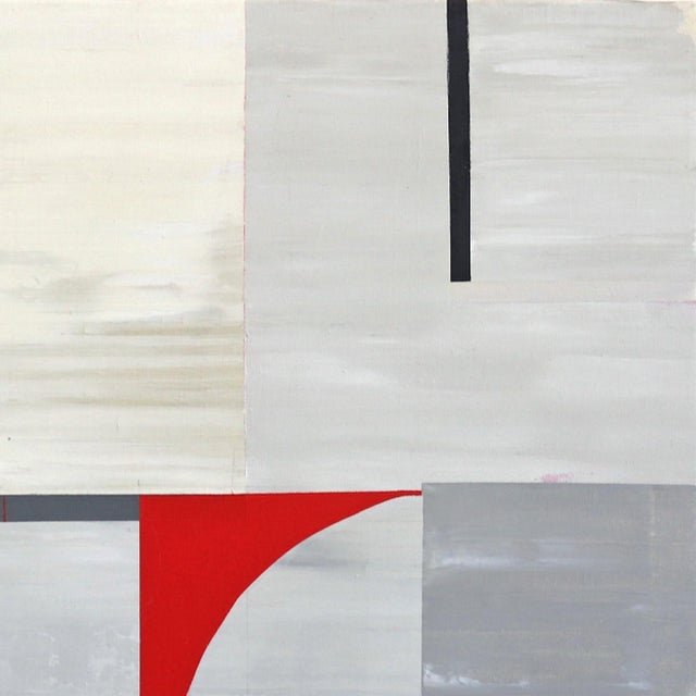 Abstract Abstract "Red Eclipse" Original Artwork by Heny Steinberg For Sale - Image 3 of 9