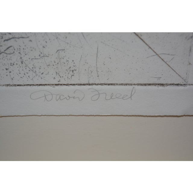 This framed picture came from a local sale. I am not a dealer in Art. The art work sits back from the glass in a deep...