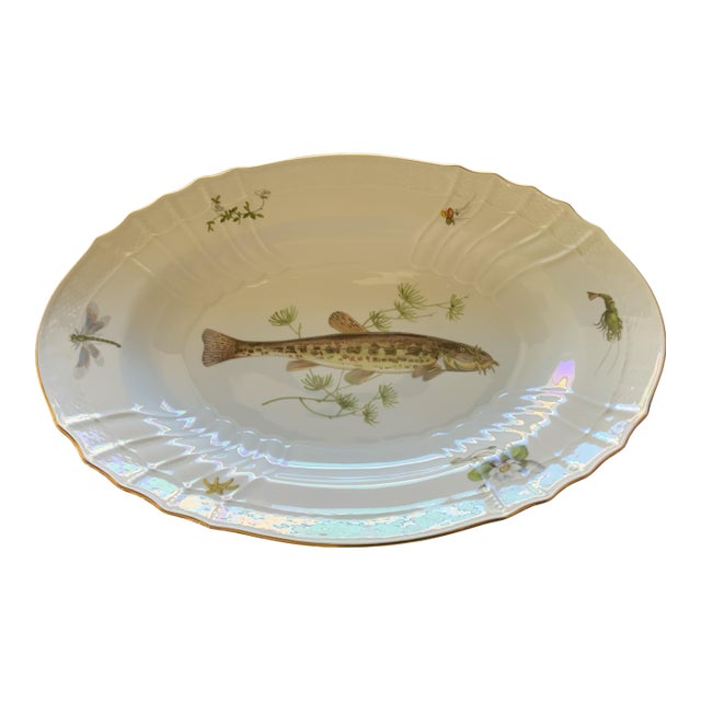 Richard Ginori Quenelle Large 16" Scalloped Oval Serving Platter Italy 1991-2015 For Sale