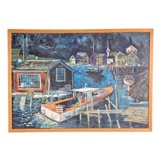 Harbor View, 1969, Acrylic on Canvas For Sale