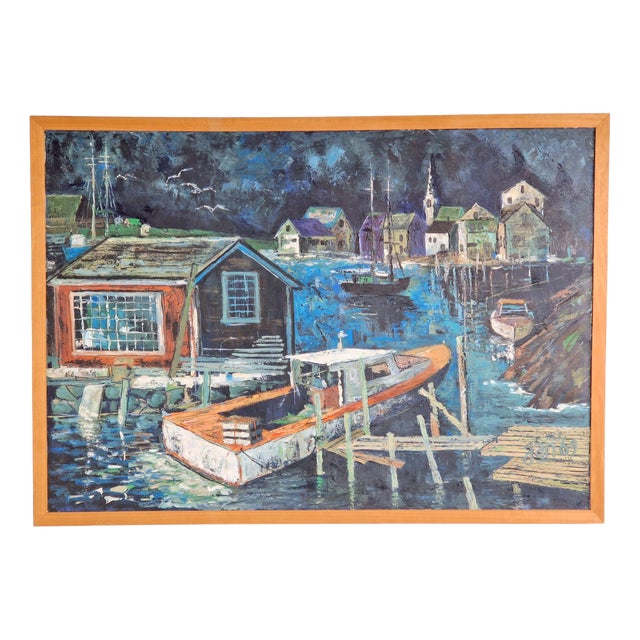 Harbor View, 1969, Acrylic on Canvas For Sale