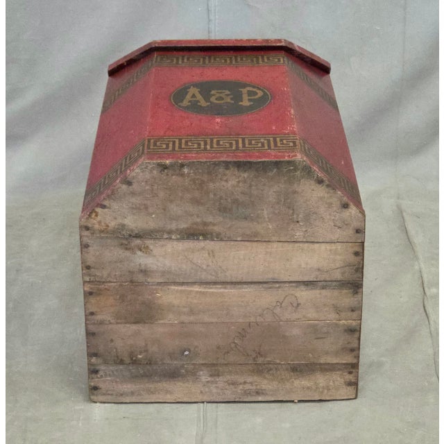 Antique A&p Tea Bin, Wood With Red Paint, Country Style, Circa 1920 For Sale - Image 15 of 15