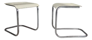 Bauhaus Cantilever Stools in Tubular Steel by Mart Stam for Mücke Melder, 1930s, Set of 2