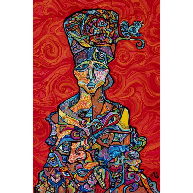 Alexander Arshansky, Figurative Biomorphic Cubist Painting Titled, "Stepmother Nature" 2020 For Sale