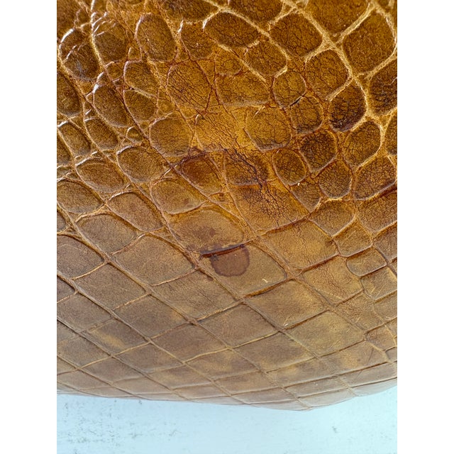 Ralph Lauren Ralph Lauren Regency Inspired Leather and Walnut Vanity Bench For Sale - Image 4 of 12