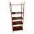 Vintage Faux Bamboo Chinoiserie Mahogany Brass Capped Etagere Shelf Unit For Sale