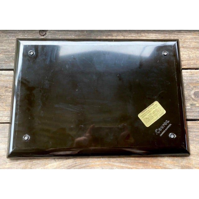 Vintage Couroc of Monterey Seashell & Brass Inlay Serving Tray, 18" For Sale - Image 10 of 11