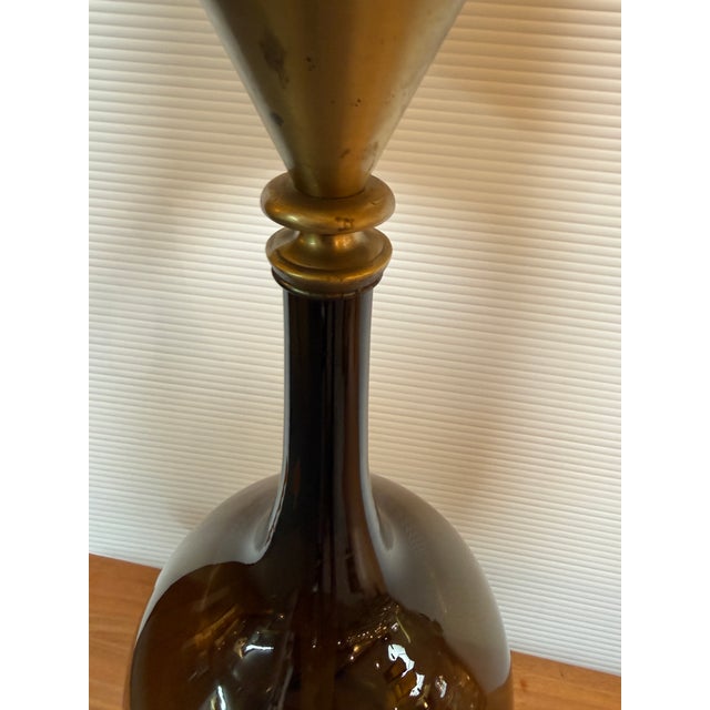 Mid 20th Century Glass Table Lamp For Sale - Image 9 of 12