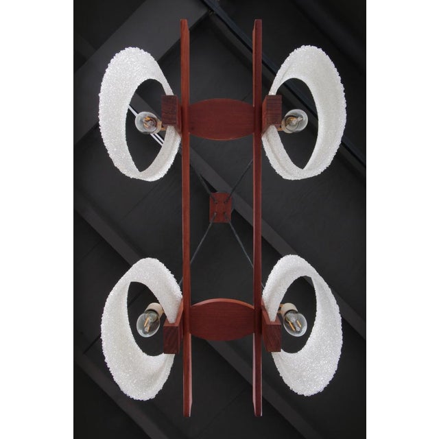 Scandinavian Hanging Lamp with Resin Caps, 1960s For Sale - Image 11 of 15