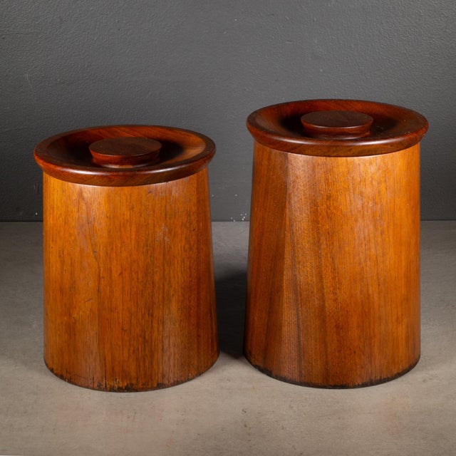 Mid 20th Century Mid-Century Gladmark Teak Canisters c.1950 For Sale - Image 5 of 8