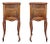 Antique French Mahogany Night Stands with marble top and wheels, 1900, 2 Pieces For Sale