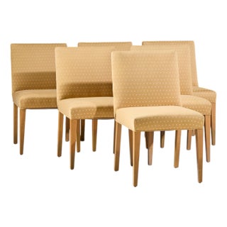 Edward Wormley for Dunbar Mid Century Bleached Mahogany Dining Chairs - Set of 6 For Sale