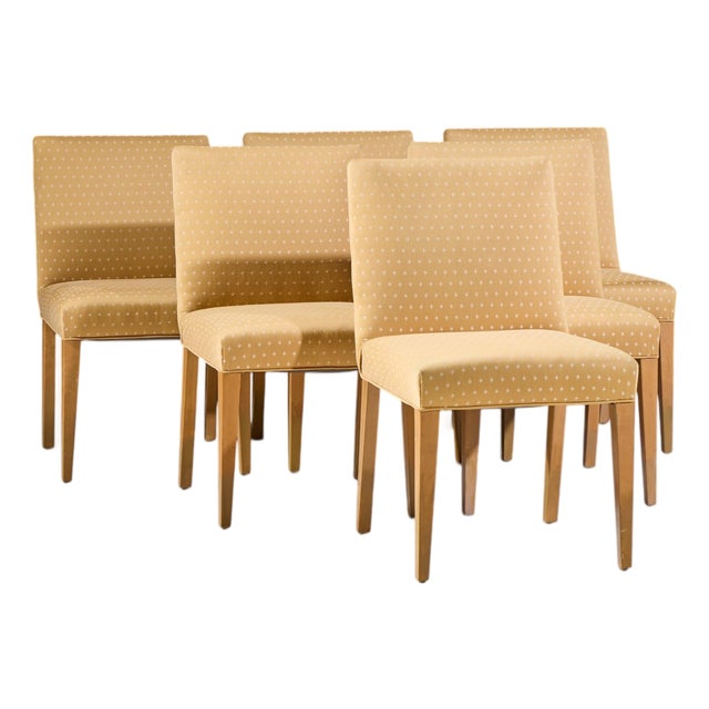 Edward Wormley for Dunbar Mid Century Bleached Mahogany Dining Chairs - Set of 6 For Sale