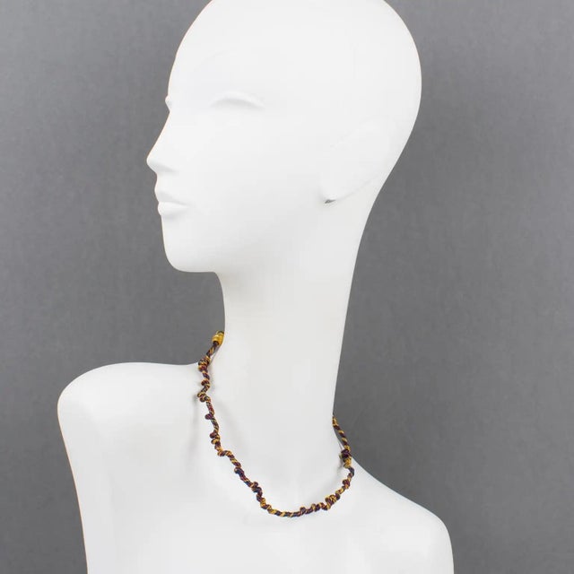 Christian Lacroix Christian Lacroix Paris Multicolor Wired Rigid Choker Necklace For Sale - Image 4 of 10