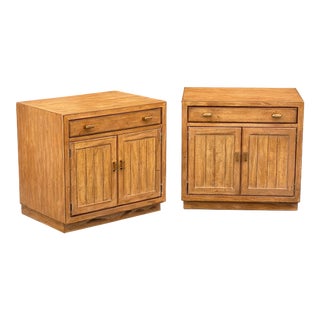 1980s Modern Drexel Heritage “Cross Country” Nightstands - a Pair For Sale