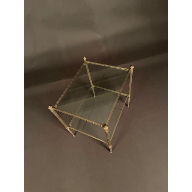 French French Small Side Table, Nickel-Plated Bronze, Circa 1950 For Sale - Image 3 of 15