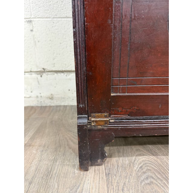 Antique Victorian Eastlake Aesthetic Movement Bedside Cabinet For Sale - Image 10 of 17
