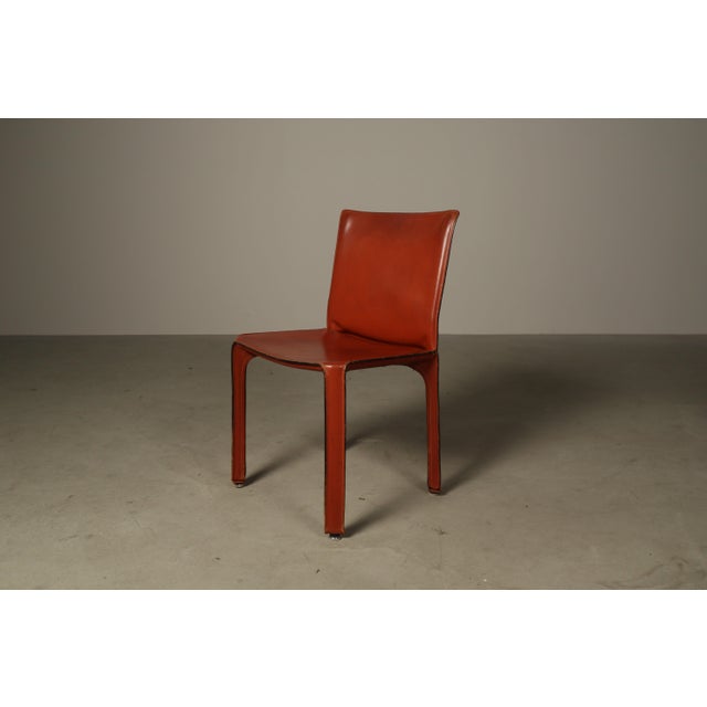 Vintage Cab 412 Dining Chairs by Mario Bellini for Cassina, 1970s, Set of 4 For Sale - Image 6 of 16