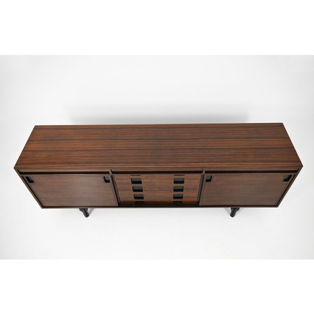 Tan Sideboard attributed to Renato Magri for Cantieri Carugati, 1960s For Sale - Image 8 of 13