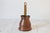 Vintage handmade copper cezve features a long brass handle for brewing traditional Turkish or Greek coffee. No makers...