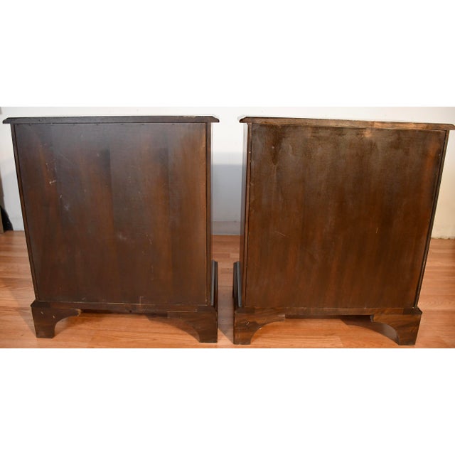 1960s Pair Harden English Traditional Cherry Wood Chest of Drawers / Commodes For Sale - Image 12 of 16