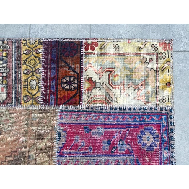 Mid 20th Century Muted Oushak Hallway Runner Rug For Sale - Image 10 of 10