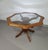 Octagonal Oak Dining Table with Inlaid Glass Top For Sale - Image 14 of 18