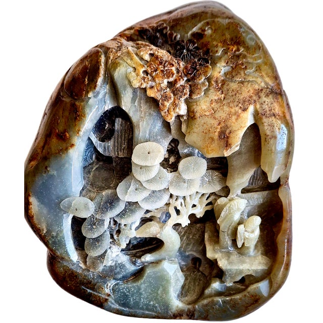Chinese Nephrite Jade “Boulder” Carving For Sale - Image 4 of 15