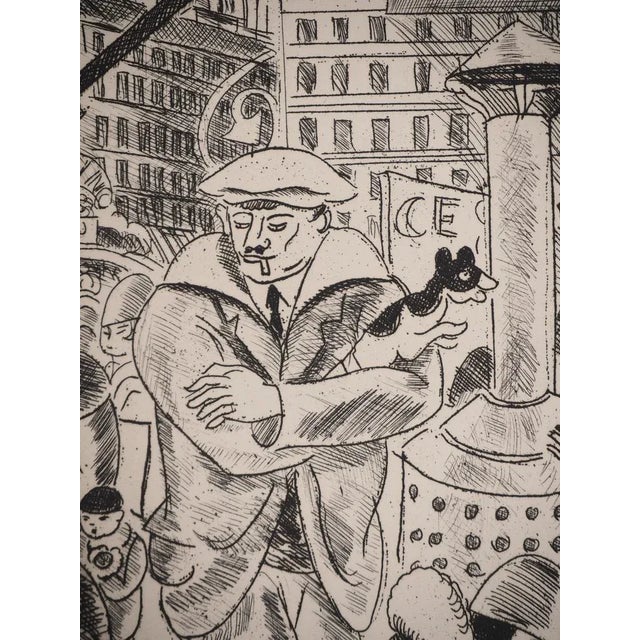 Modern Pierre Falke, On the Terrace, Original Engraving For Sale - Image 3 of 7