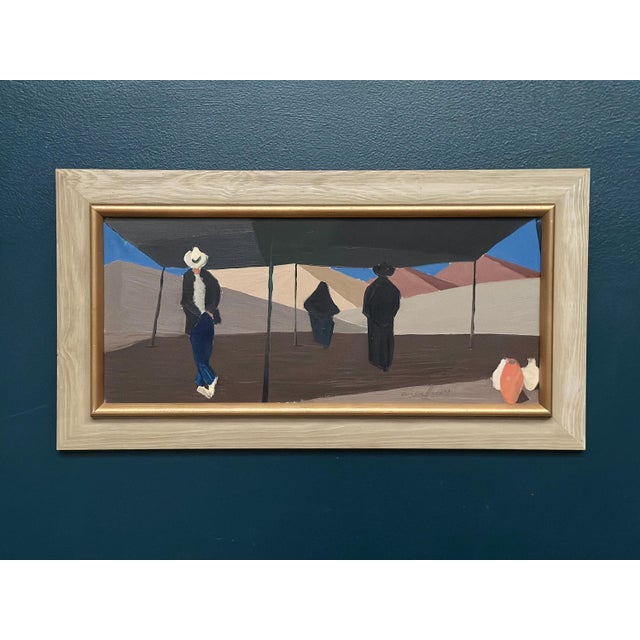 Eric Andreas Ros, Desert Market, 1950s, Oil Painting on Canvas, Framed For Sale - Image 11 of 14