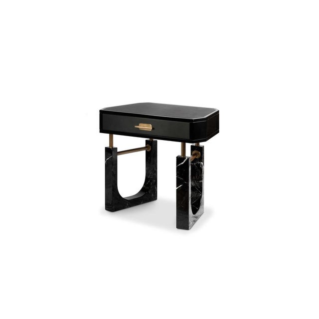 Not Yet Made - Made To Order Lincoln Bedside Table by Porus Studio For Sale - Image 5 of 14