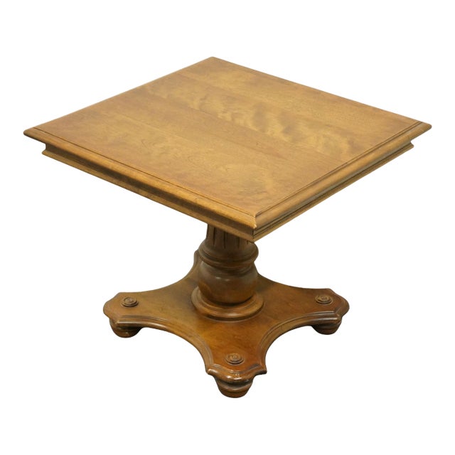 Ethan Allen Classic Manor Solid Maple Italian 20" Square Accent Bunching End Table 15-8421 For Sale