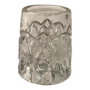 Early American Pattern Glass Toothpick Holder in “New Hampshire “Or “Bent Buckle” Pattern