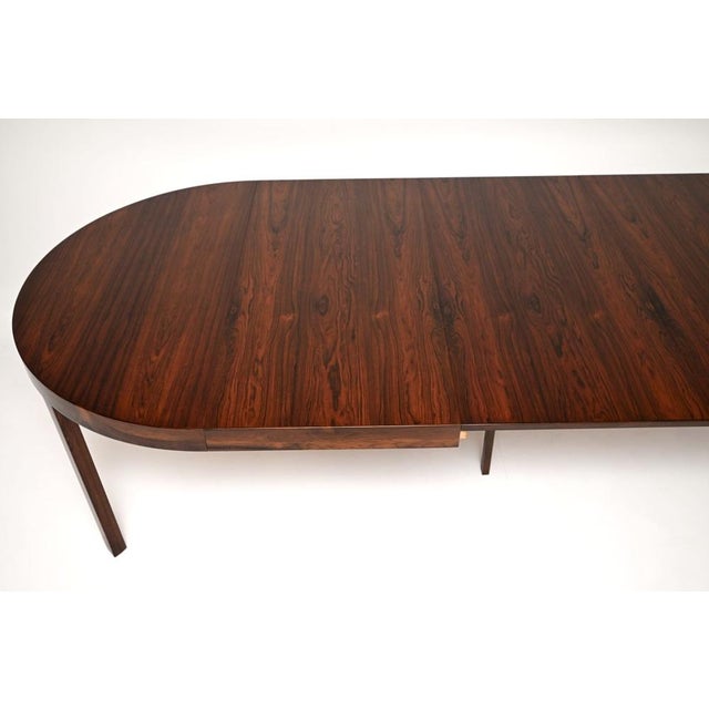 Brown Vintage Danish Extending Dining Table by Ole Wanscher, 1960 For Sale - Image 8 of 11