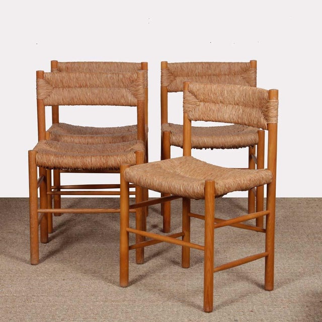 Brown Dordogne Chairs from Sentou, 1950, Set of 4 For Sale - Image 8 of 8