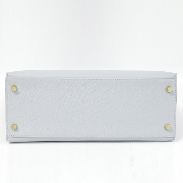 Hermès Kelly 28 Sellier Bleu Glacier Epsom Gold Hardware 2025 For Sale In New York - Image 6 of 9