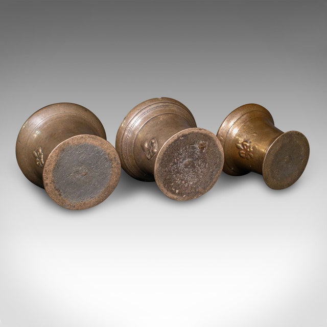Bronze 1700's Trio of Antique Mortars For Sale - Image 8 of 8