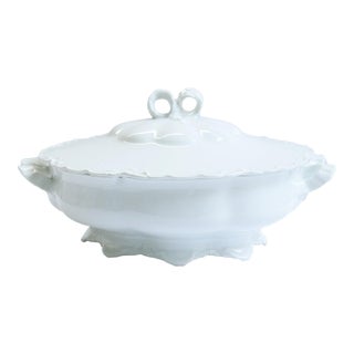 Antique Haviland Limoges "Ranson" Porcelain Covered Vegetable Dish For Sale