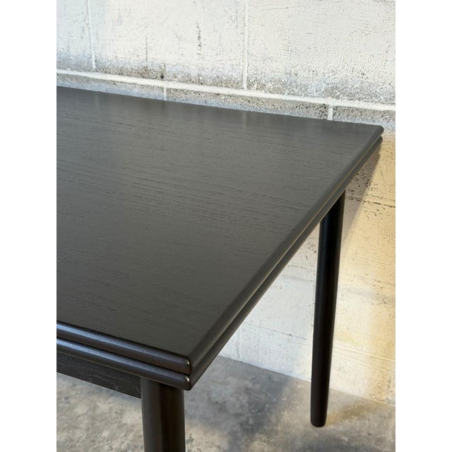 Wood Vintage Danish Dark Stained Teak Extendable Dining Table With Two Leaves - Mid-Century Modern For Sale - Image 7 of 11