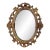 Vintage Gold Oval Mini Vanity Mirror With Embossed Frame For Sale