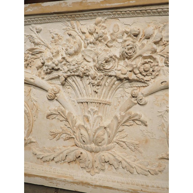 French Parcel Painted Plaster and Wood Overdoor Panel From Provence ...