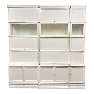 English White Bookcase from Globe Wernicke For Sale