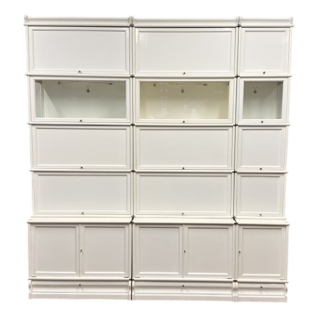 English White Bookcase from Globe Wernicke For Sale