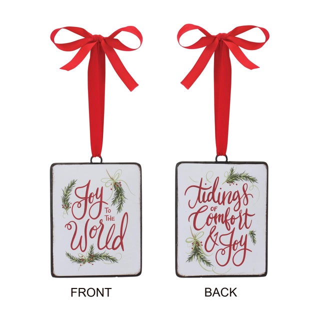 Contemporary Holiday Sentiment Ornament (Set of 12) For Sale - Image 3 of 6