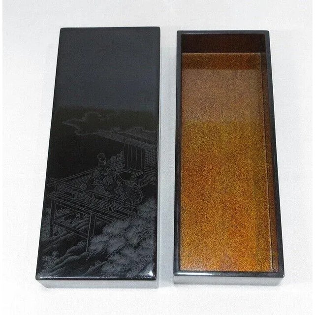 19th Century Japanese Meiji Carved and Lacquered Fubako Box For Sale In Chicago - Image 6 of 8