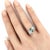 This lovely authentic double flower ring is crafted in solid 14k white gold with a polished finish and features two...